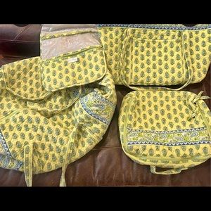 Vera Bradley travel set. Includes duffel, weekender and cosmetic bags.